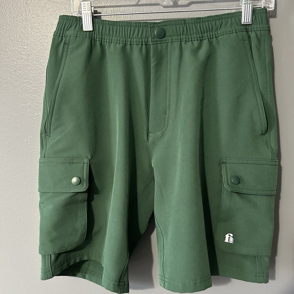 Bonobos Shorts Mens Size Small Green Fielder Cargo Stretch Waist Snap Button